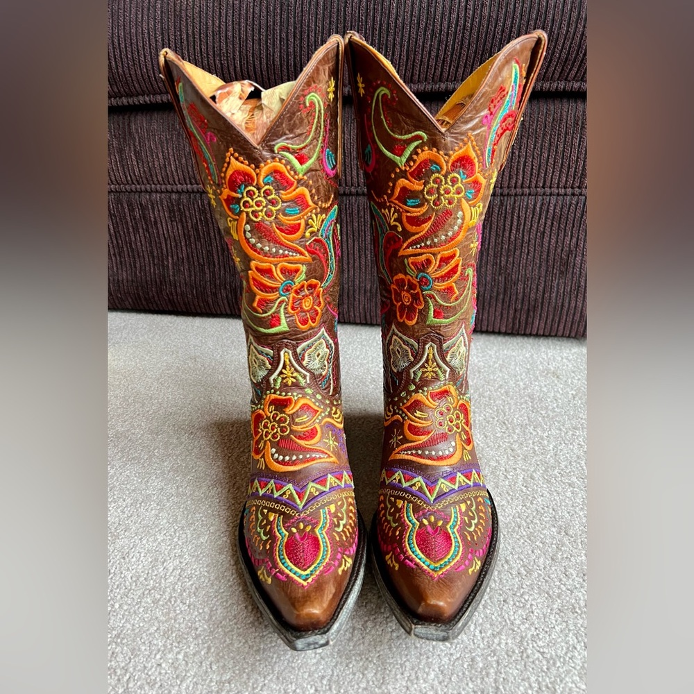 NEW Old Gringo 9.5 B Olivia Embroidered Western Cowboy Boots - Picture 4 of 10